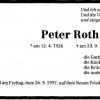 Roth Peter 1926-1997 Todesanzeige